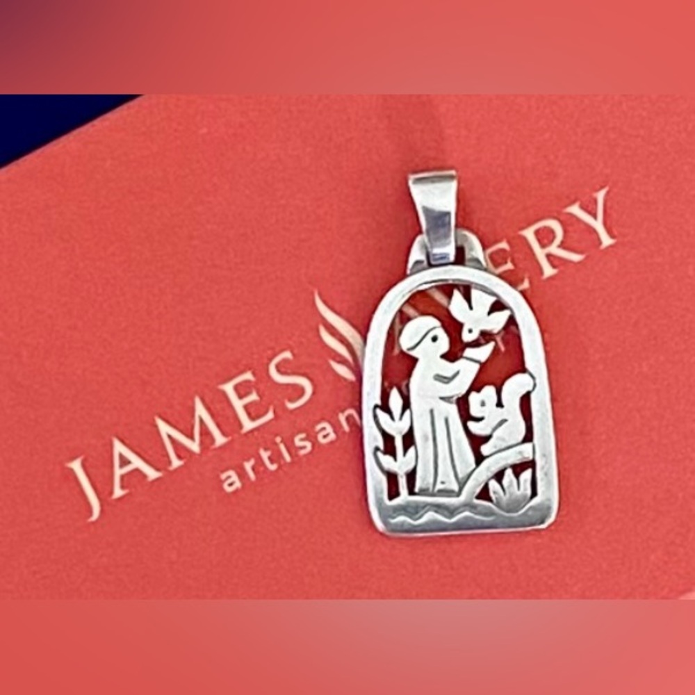 RETIRED LARGE JAMES AVERY ST. FRANCIS Loves The Animals Charm | LRG 1.125” | 925